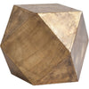 Exagoni 26" x 18.5" Hexagonal Brass Plated Hexagonal End/Side Table
