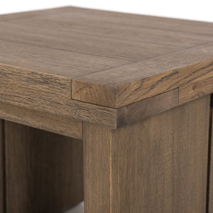 Warby End Table in Worn Oak Veneer