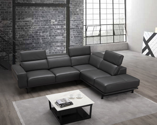 Rayan Slate Grey Sectional in Right Facing