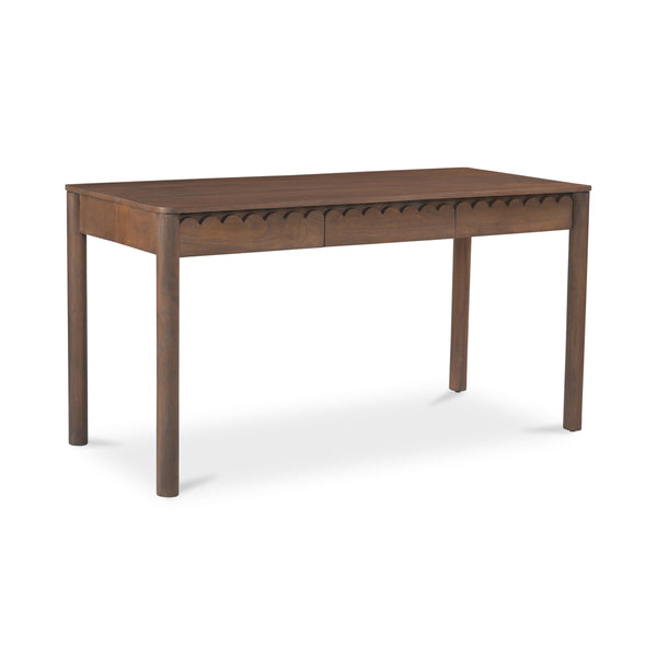 Moe's Wiley Desk with Scalloped Edges in Brown