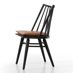 Lewis Windsor Chair W Cushion In Black Oak