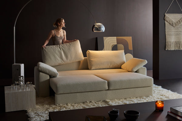 VILANDER SOFA BED, CUSHION ARMS, 57"X79"