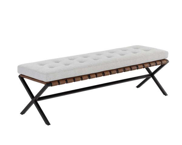 KENJI BENCH - SMALL - BLACK - MINA LIGHT GREY