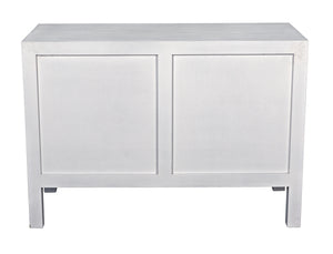Conrad 6-Drawer Mahogany and Veneer Dresser in White Wash