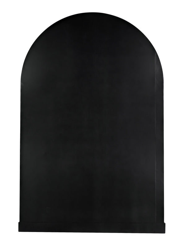 Yoke Hutch Industrial Steel and Glass Matte Black Cabinet