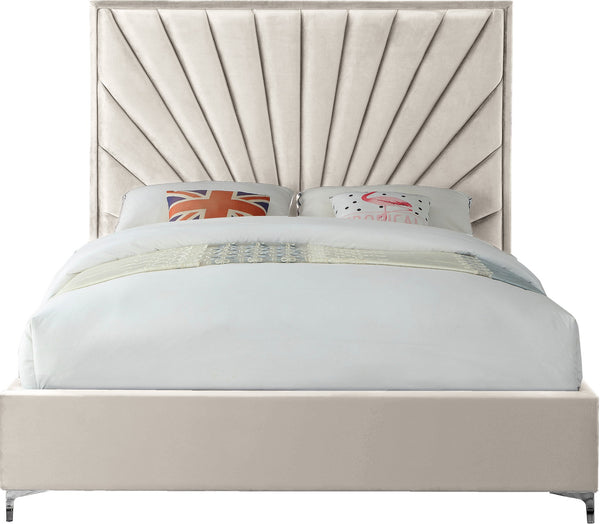Wilfred King Bed In Cream Velvet