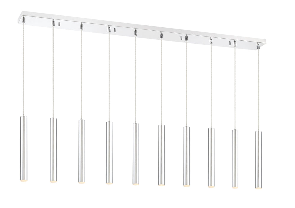 Forest 10 Light Island/Billiard in Chrome Finish
