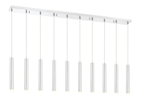 Forest 10 Light Island/Billiard in Chrome Finish
