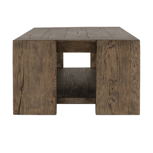 Troy Solid Wood Rectangle Coffee Table with Tapered Legs
