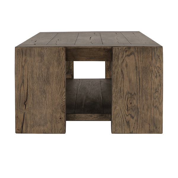 Troy Solid Wood Rectangle Coffee Table with Tapered Legs