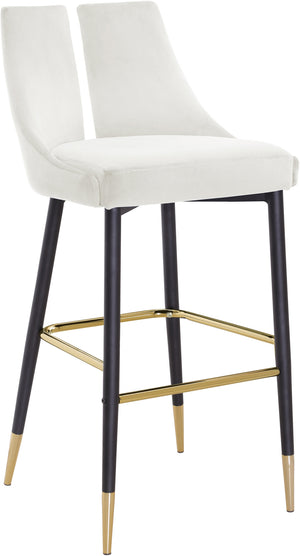 Colin Stool In Cream Velvet