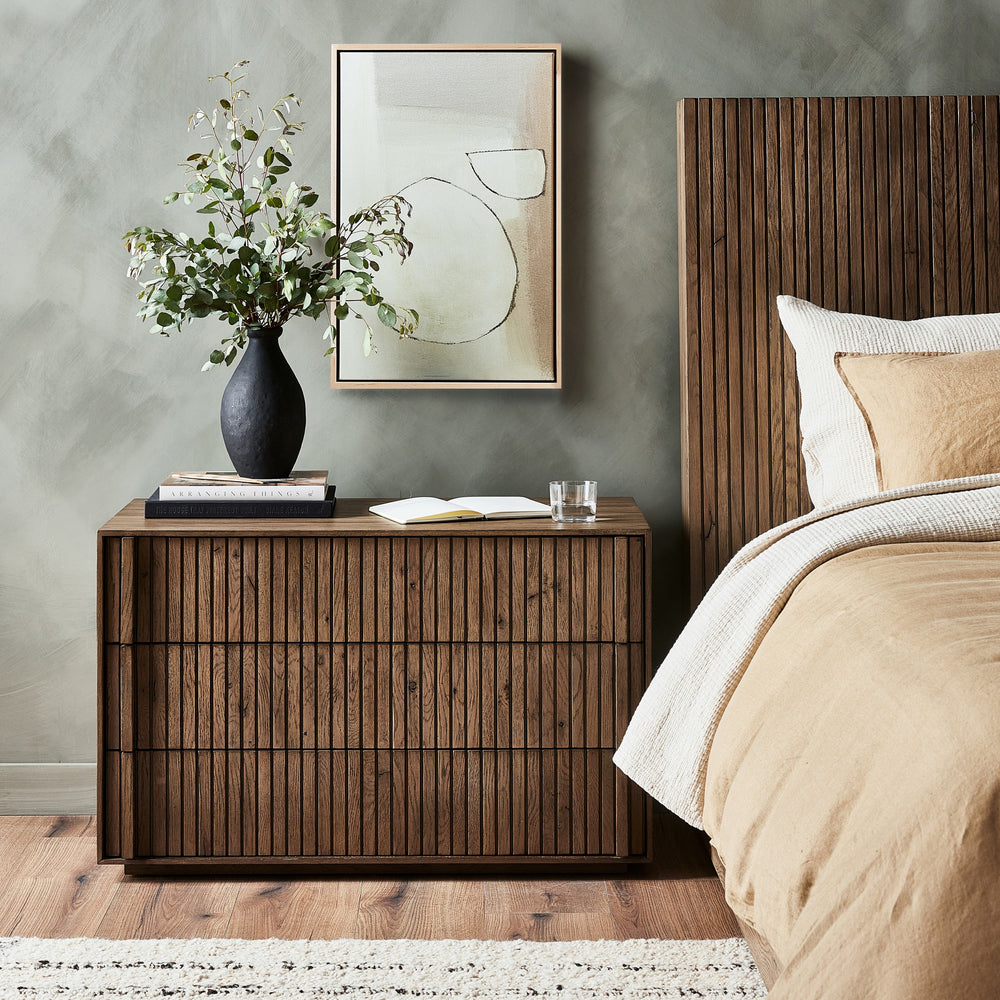 Leo Nightstand in Rustic Grey