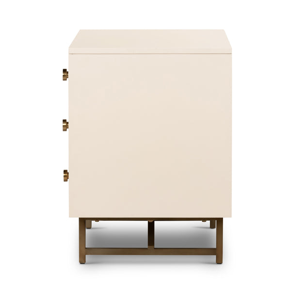 Van Rectangular Nightstand In Alabaster
