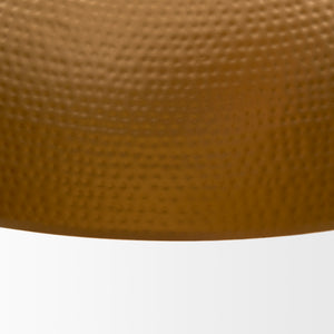Karina 24" Round Matte Black Hammered Metal Dome Pendant Light