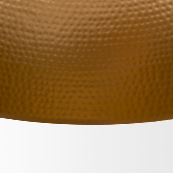 Karina 24" Round Matte Black Hammered Metal Dome Pendant Light
