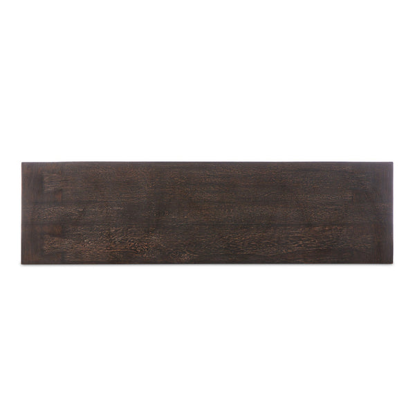 Abaso Accent Bench - Ebony Rustic Wormwood Oak
