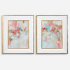 A Touch Of Blush And Rosewood Fences Art, S/2