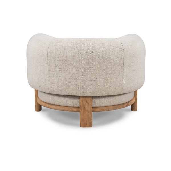 Pasadena Upholstered Accent Chair in Natural Wood
