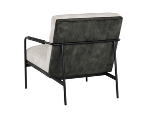 TRISTEN LOUNGE CHAIR - NONO CREAM / NONO DARK GREEN