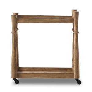 Alamosa Bar Cart In Light Wash Oak
