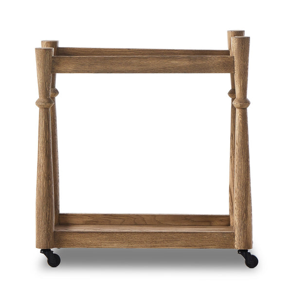 Alamosa Bar Cart In Light Wash Oak