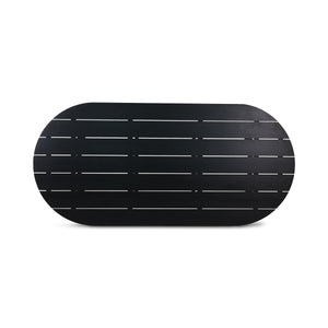 Moe's Delta Oval Outdoor Dining Table Black Teak