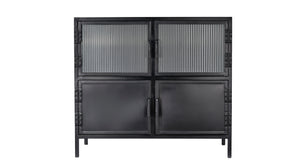  Vitrino 4 Door Iron Side Table