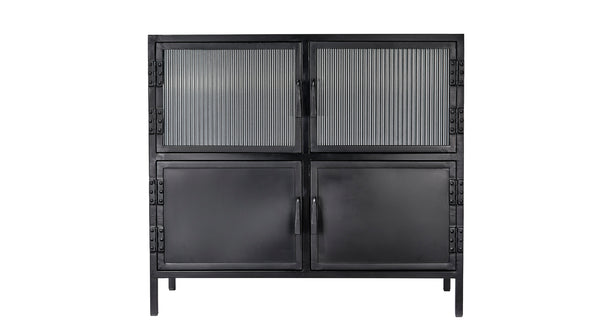  Vitrino 4 Door Iron Side Table