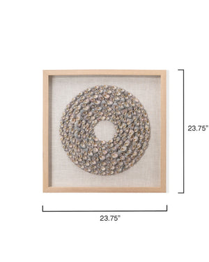 Bora Bora Framed Wall Art, Taupe Snail Shell