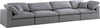 Carmen Cloud Modular Sofa In Grey Linen Fabric