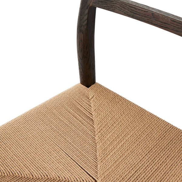 Glenmore Woven Dining Chair In Light Carbon