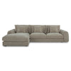 Moe's Berga Left Sectional in Grey