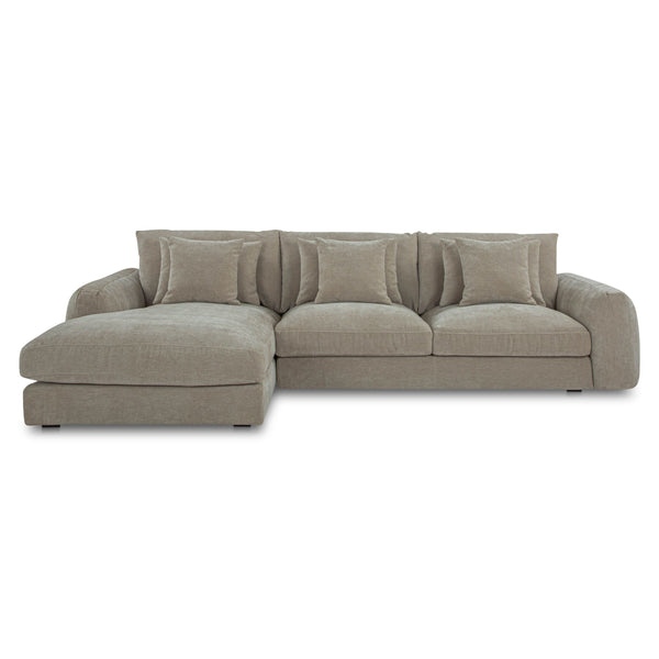 Moe's Berga Left Sectional in Grey