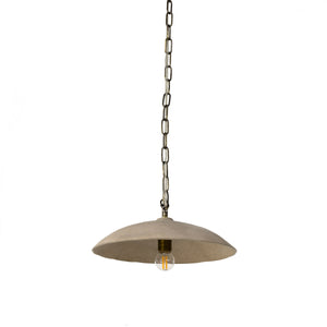 Organic Ceramic Pendant In Sand Porcelain