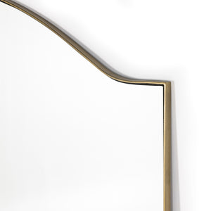 Jacques Floor Mirror In Antique Brass