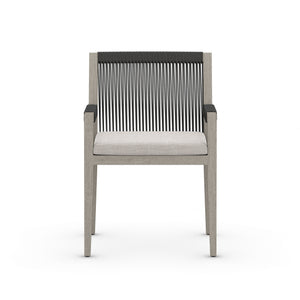 Sherwood Dining Armchair In Grey/Stone Grey