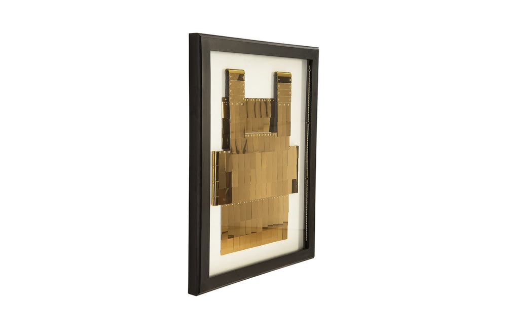 Armor Vest Wall Art , Plated Brass, w/LED