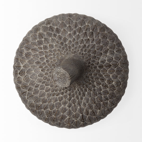 Mandor I (Small) 6L x 6W Brown Resin Acorn Box