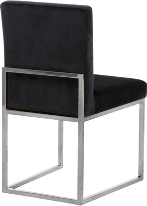 Joanna Dining Chair In Black Velvet and Chrome