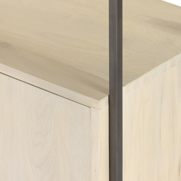 Trey Modular Wide Bookcase In Dove Poplar