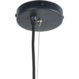 Mccarthy Pendant In Brown Rattan And Antiqued Iron