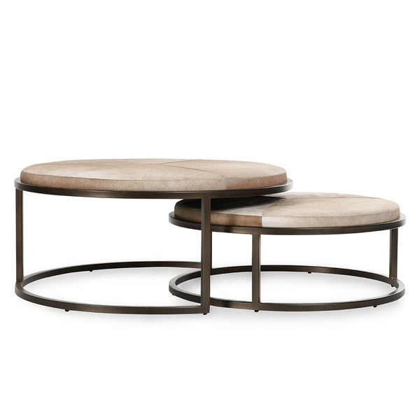 Hayword Nesting Coffee Tables Set of 2 with Hide Tops