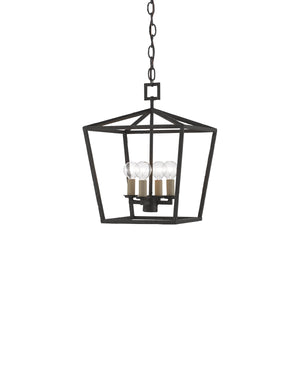 Denison Black Small Lantern In Molé Black