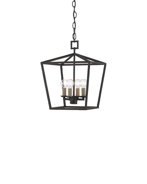 Denison Black Small Lantern In Molé Black