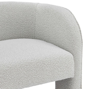 Matteo Fabric Accent Arm Chair In Boucle Beige