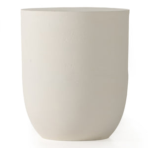 Basil Outdoor Drink Table In Matte White
