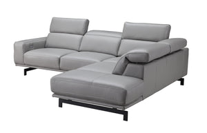Rayan Light Grey Sectional in Right Facing
