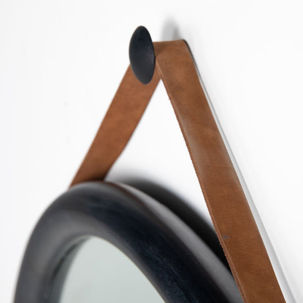 Des Mirror In Black Wash Poplar