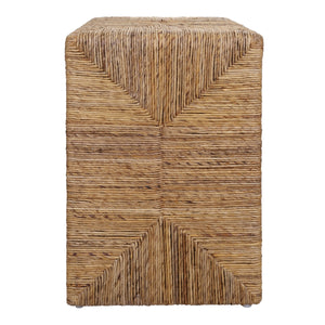 Kanza Abaca Nightstand/Side Table, Natural