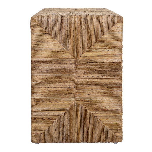 Kanza Abaca Nightstand/Side Table, Natural